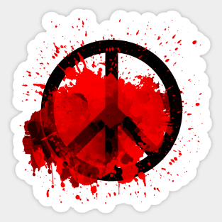 Peace of a Rainbow - Red Sticker